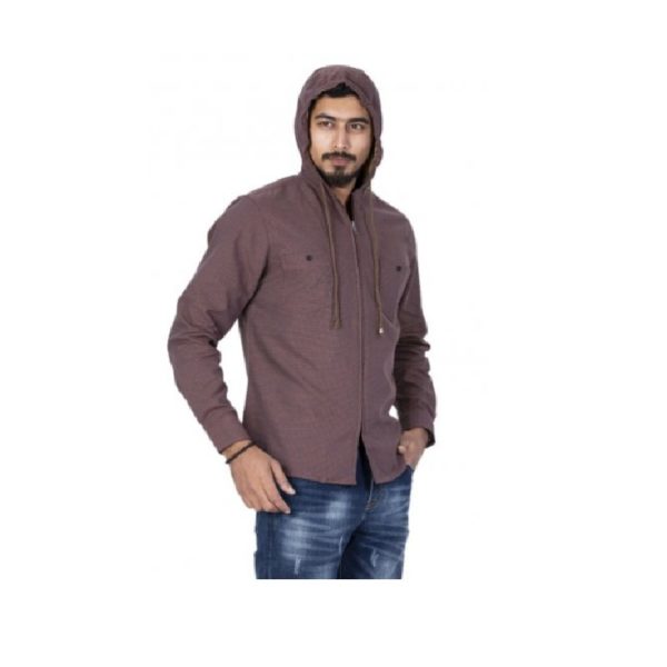 Brown-Colour-Smart-Casual-Hoodies-Shirt (1)